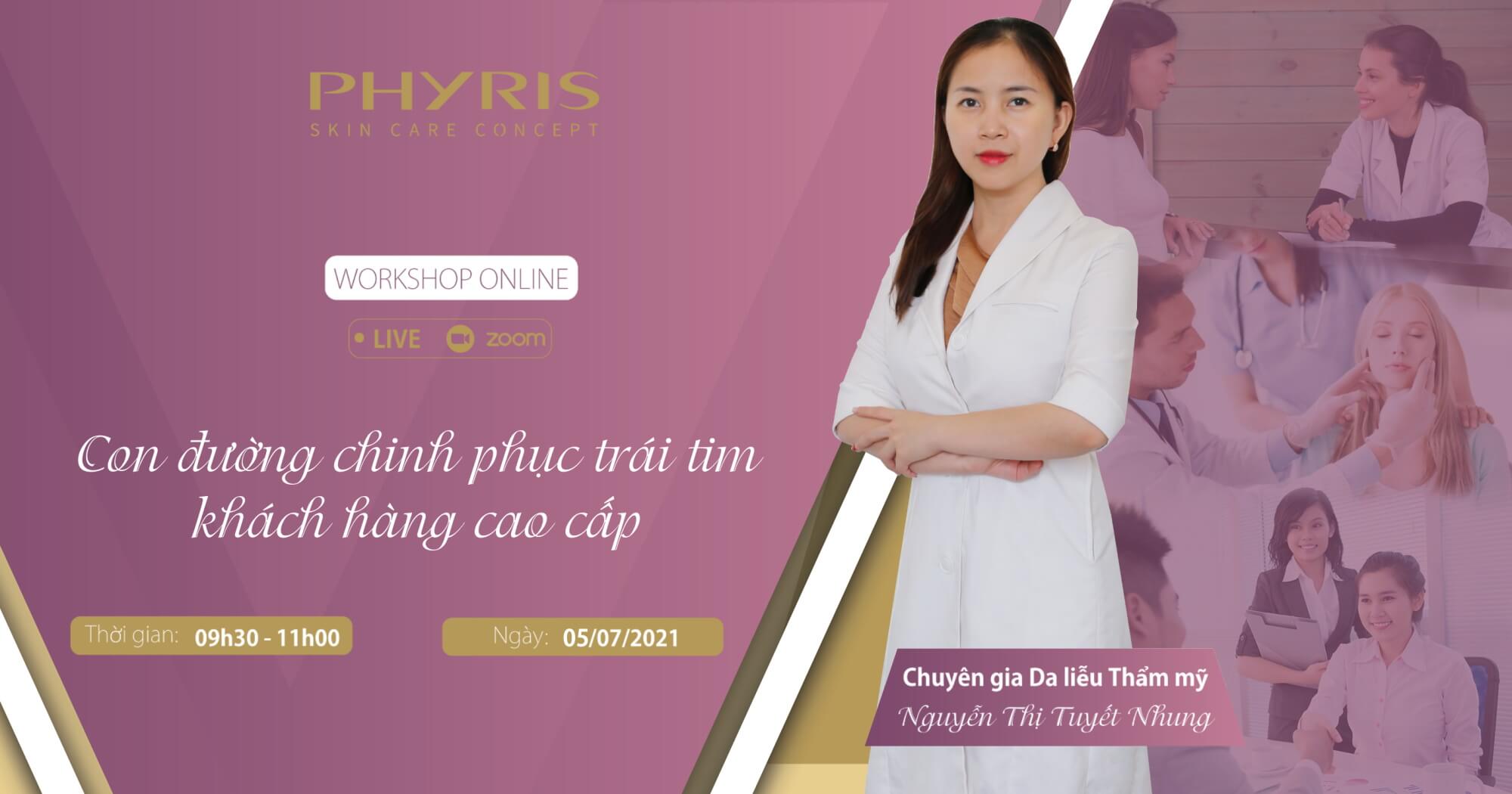 Buổi Workshop Online về Kinh doanh Spa do Chuyên gia Da liễu Thẩm mỹ Nguyễn Thị Tuyết Nhung đào tạo.